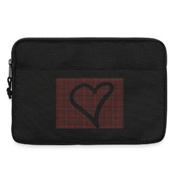Red Dot Heart Contour - Laptop bag 13" - black - Front