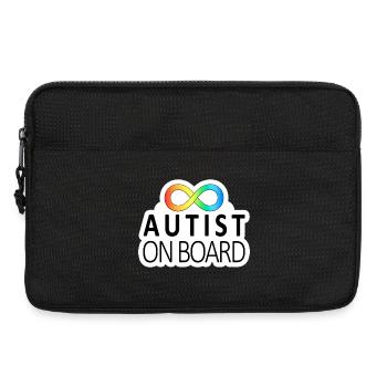 Autist on Board: Neurodiversity Stickers - Laptop bag 13" - black - Front