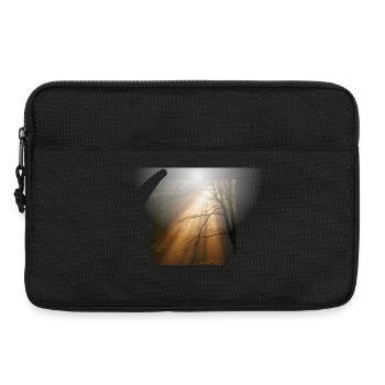 Rayons de soleil dans la forêt - Sacoche pour ordinateur portable 13 pouces - noir - Devant