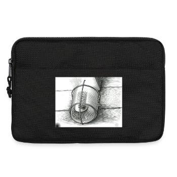 Croquis en seau en noir et blanc - Sacoche pour ordinateur portable 13 pouces - noir - Devant