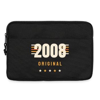 2008 Original Jahrgang Retro 18. Geburtstag Gesche - Laptoptasche 13" - Schwarz - Vorne