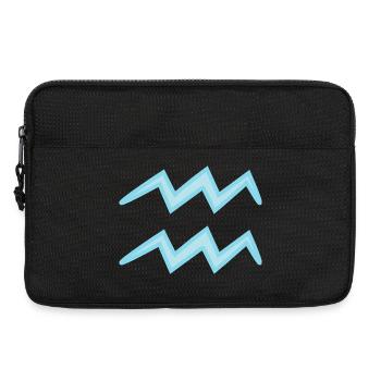 Wassermann Tierkreiszeichen Pastellblau - Laptoptasche 13" - Schwarz - Vorne