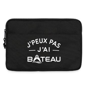 Bateau Humour Cadeau Passionné de Navigation - Sacoche pour ordinateur portable 13 pouces - noir - Devant