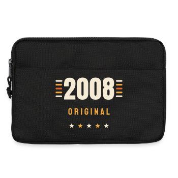 2008 Original Jahrgang Retro 18. Geburtstag Gesche - Laptoptasche 13" - Schwarz - Vorne