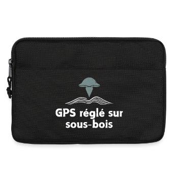 GPS règlé sur sous-bois champignon - Sacoche pour ordinateur portable 13 pouces - noir - Devant