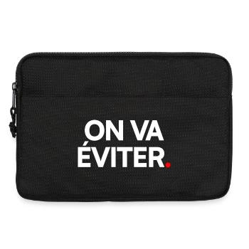 ON VA ÉVITER | Expression humour minimaliste - Sacoche pour ordinateur portable 13 pouces - noir - Devant