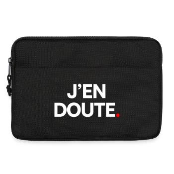 J’en doute - Sacoche pour ordinateur portable 13 pouces - noir - Devant