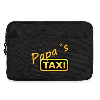 Humorvolles Papas Taxi Schild - Laptoptasche 13" - Schwarz - Vorne