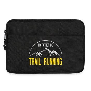 Je préfère être un trail running - Sacoche pour ordinateur portable 13 pouces - noir - Devant