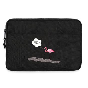 Flamant rose avec un problème - Sacoche pour ordinateur portable 13 pouces - noir - Devant