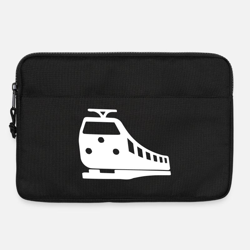 Zug Lokführer Symbol | Farbe einstellbar - Laptoptasche 13" - Schwarz