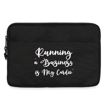 Running a Business is My Cardio - Laptop bag 13" - black - Front