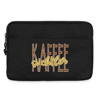 Kaffee Trinken Spruch Koffein Kaffeeliebhaber - Laptoptasche 13" - Schwarz - Vorne