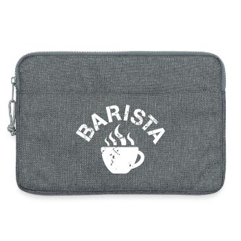 Barista Cafe Kaffee Symbol Logo icon Illustration - Laptoptasche 13" - Grau meliert - Vorne