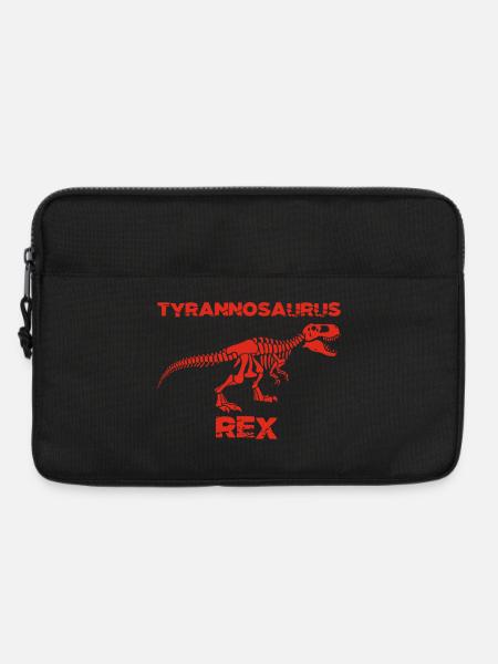 Rotes Tyrannosaurus-Skelett - Laptoptasche 13" - Schwarz