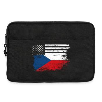 Flagge Fusion US Tschechisch - Laptoptasche 13" - Schwarz - Vorne