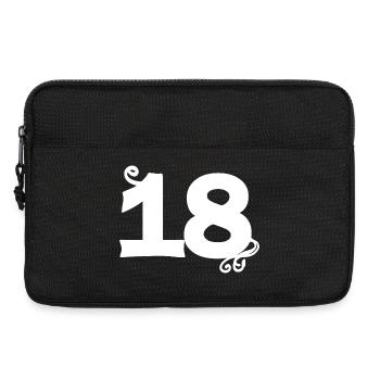cooles Statement, 18 Blumenranken - Laptoptasche 13" - Schwarz - Vorne