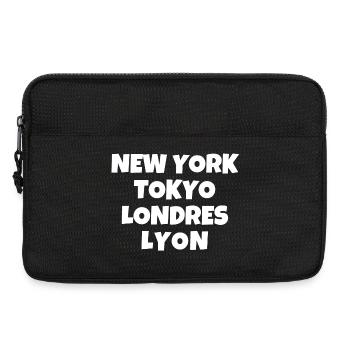 Lyon, ville Française, Rhône-Alpes - Sacoche pour ordinateur portable 13 pouces - noir - Devant
