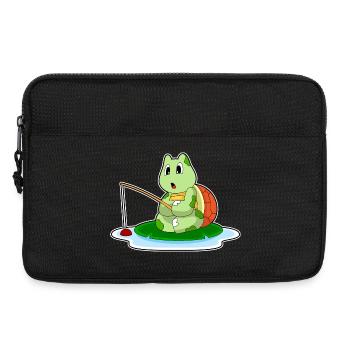 Canne à pêche Pêcheur Tortue Canne à pêche - Sacoche pour ordinateur portable 13 pouces - noir - Devant