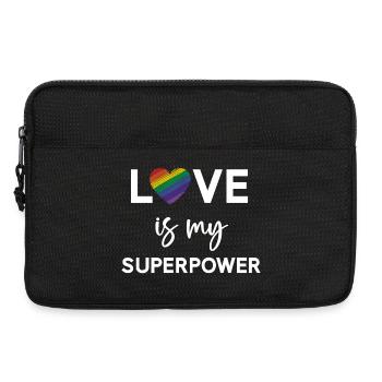 Pride Month - LGBTQ+ Love is My Superpower - Laptop bag 13" - black - Front