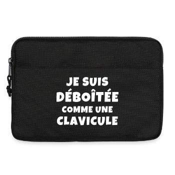je suis pompette, alcool, alcool humour - Sacoche pour ordinateur portable 13 pouces - noir - Devant
