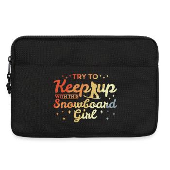 Snowboard Mädchen - Laptoptasche 13" - Schwarz - Vorne