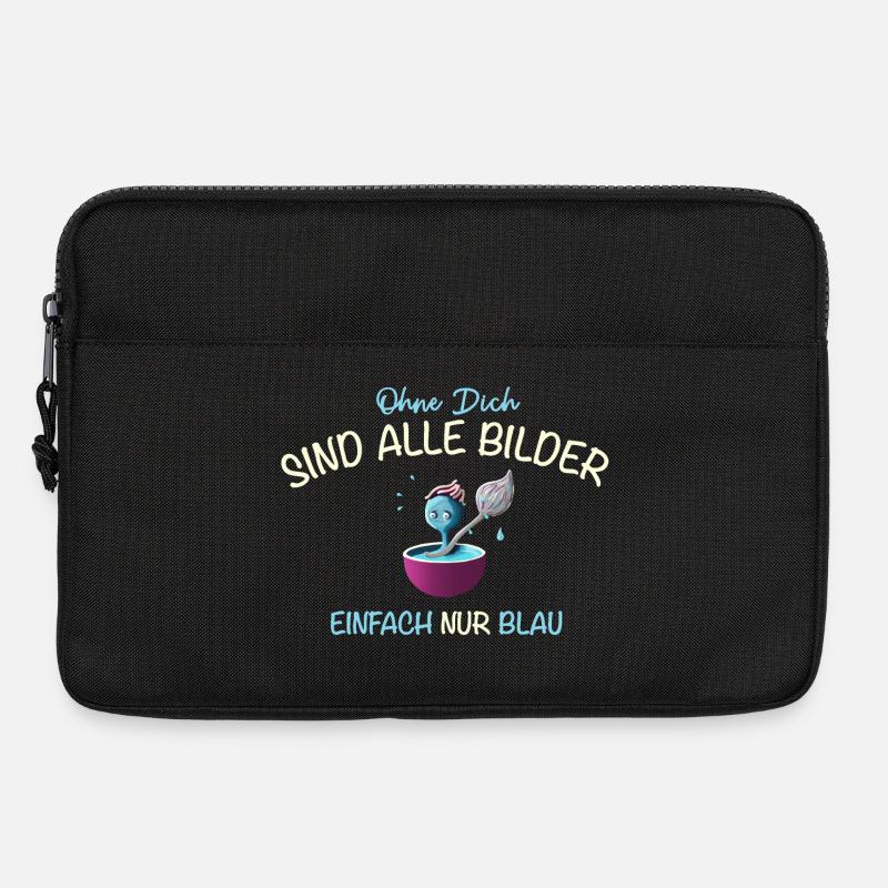 Ohne Dich sind alle Bilder blau, Freundschaft - Laptoptasche 13" - Schwarz