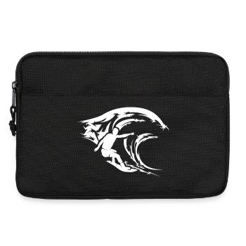 Surf Vagues Eau Mer Symbole Surfeur Icône - Sacoche pour ordinateur portable 13 pouces - noir - Devant