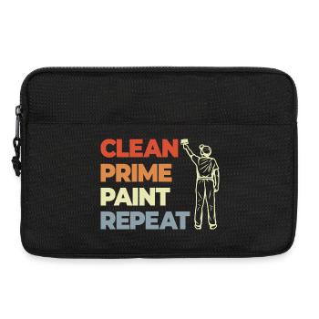 Clean Prime Paint Repeat - Laptop bag 13" - black - Front