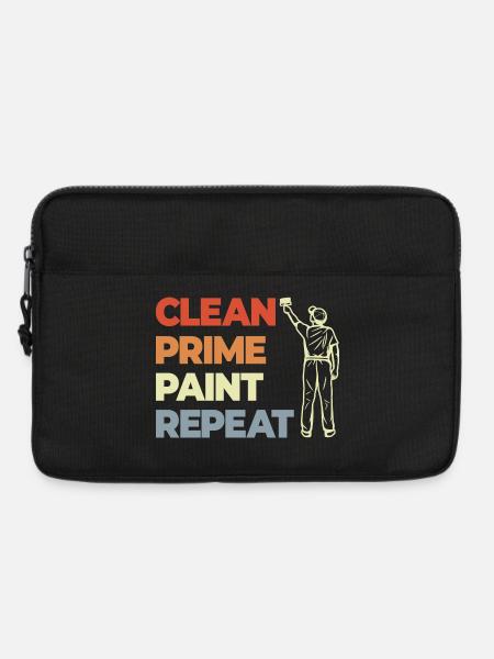 Clean Prime Paint Repeat - Laptoptasche 13" - Schwarz