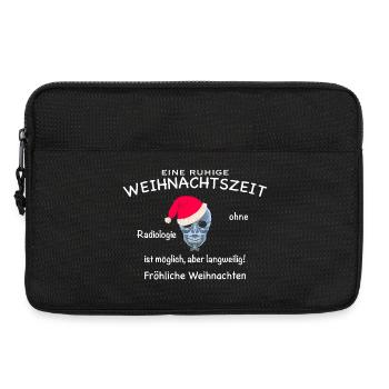 Radiologie, Röntgenbild Schädel lustig Weihnachten - Laptoptasche 13" - Schwarz - Vorne