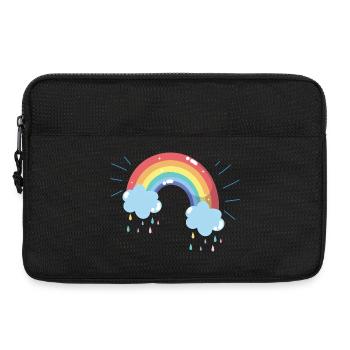Pastellfarbener Regenbogen Regenwolke - Laptoptasche 13" - Schwarz - Vorne