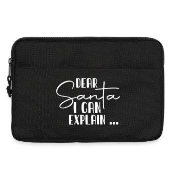 Dear Santa I Can Explain - Laptop bag 13" - black - Front