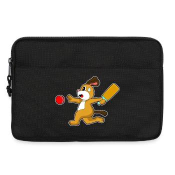 Hund Cricket Cricketschläger - Laptoptasche 13" - Schwarz - Vorne