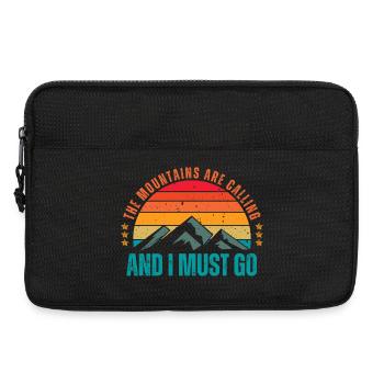 The mountains are calling And I MUST GO - Laptop bag 13" - black - Front