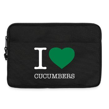 I LOVE CUCUMBERS Gurken - Laptop bag 13" - black - Front