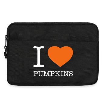 I LOVE PUMPKINS Kürbis Kürbisse - Laptoptasche 13" - Schwarz - Vorne