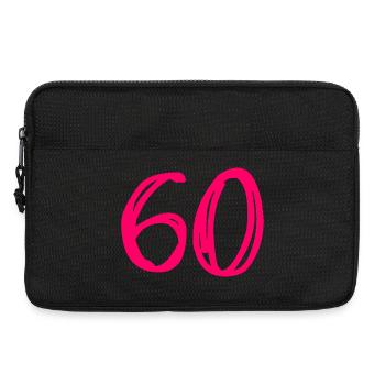 60. 60 ANS. 60e ANNIVERSAIRE. ANNIVERSAIRE 60 ANS. - Sacoche pour ordinateur portable 13 pouces - noir - Devant
