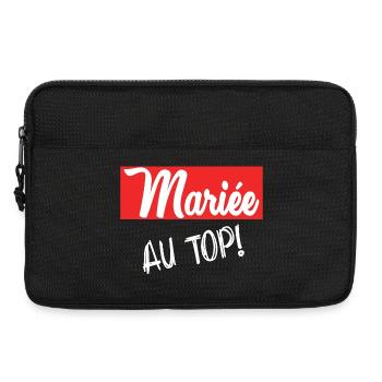 JUST MARRIED. EVJF. SAINT VALENTIN. COUPLE - Sacoche pour ordinateur portable 13 pouces - noir - Devant