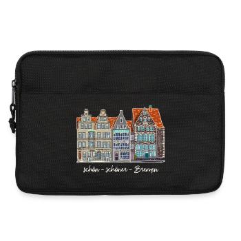 Bremen Markt, Zeichnung, Deutschland - Laptoptasche 13" - Schwarz - Vorne