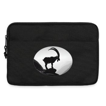 Majestätischer Alpen Steinbock Silhouette - Laptoptasche 13" - Schwarz - Vorne