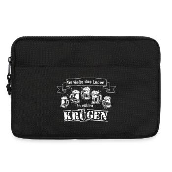 Enjoy life in full mugs of beer sayings - Laptop bag 13" - black - Front