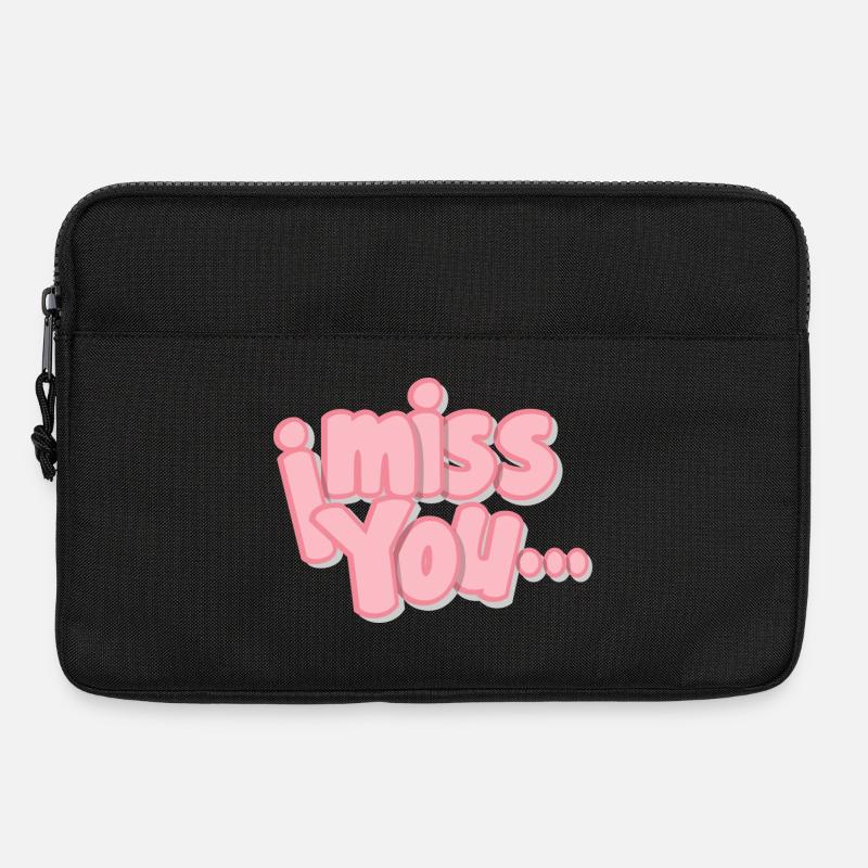Ich vermisse dich Exklusive Designs - Laptoptasche 13" - Schwarz