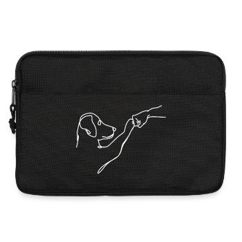 Oneliner - Dog and Human Fist - Laptop bag 13" - black - Front