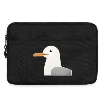Minimalist Seagull Design Birds Animal Illustrati - Laptop bag 13" - black - Front