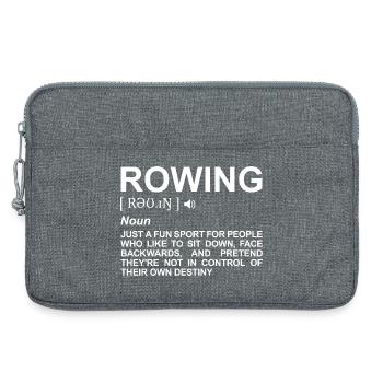 Rowing Dictionary - Laptop bag 13" - heather grey - Front