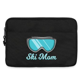 Maman skieuse - Sacoche pour ordinateur portable 13 pouces - noir - Devant