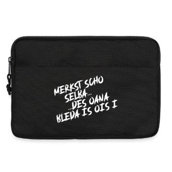 Merkst scho selba, des oana bleda is ois i. - Laptoptasche 13" - Schwarz - Vorne