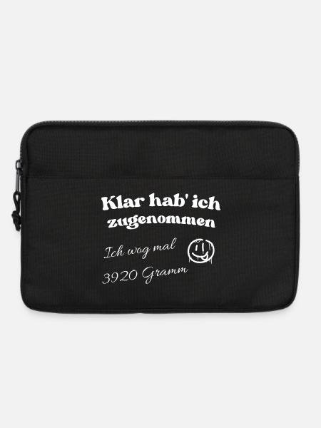 klar habe ich zugenommen - Laptoptasche 13" - Schwarz