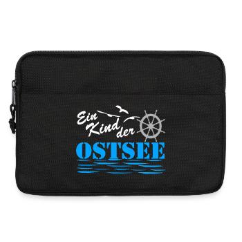 Ostsee Kind Nautik Logo - Laptoptasche 13" - Schwarz - Vorne